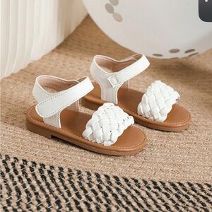 Braided Detail Hook-and-loop Fastener Anti-slip Vacation Ankle Strap Sandals